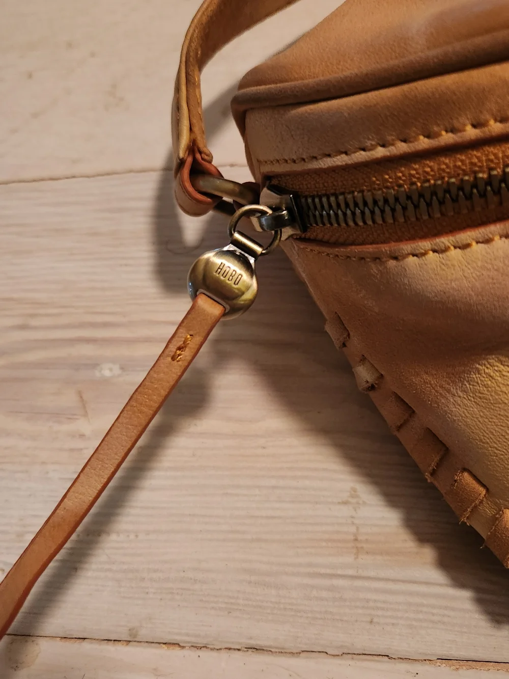 HOBO Juno Belt Bag Crossbody Bag In Saffron Whipstitch Leather
